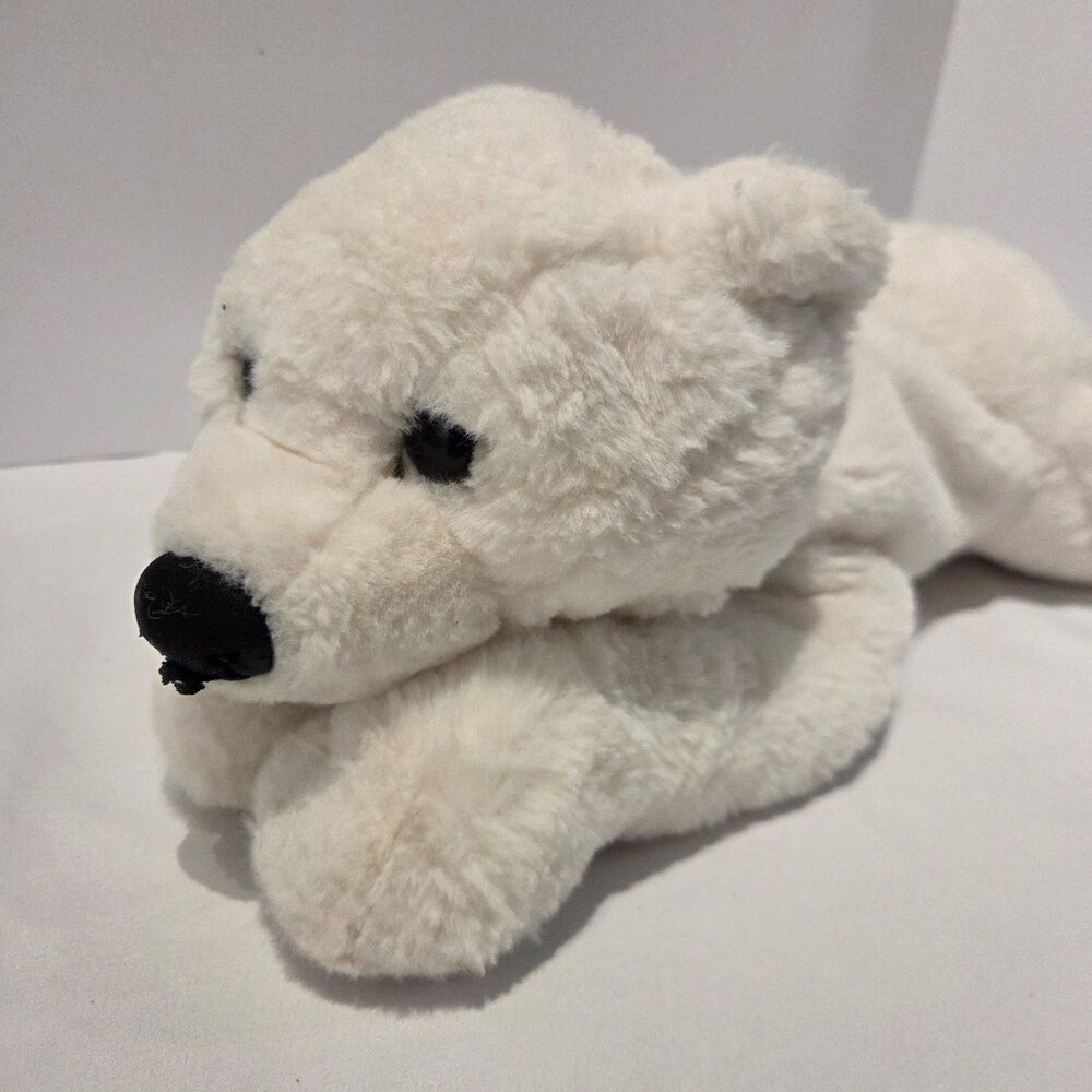 FAO Schwarz Lying Polar Bear 20” Stuffed Animal Plush